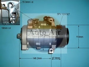 Фото Компресор, кондиціонер AUTO AIR GLOUCESTER 14-9722