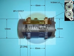 Фото Компресор, кондиціонер AUTO AIR GLOUCESTER 14-9686R