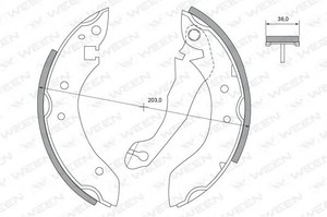 Фото Комплект гальмівних колодок WEEN 152-2180