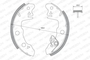 Фото Комплект гальмівних колодок WEEN 152-2340