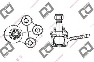 Фото Несущий / направляющий шарнир DJ PARTS DB1269