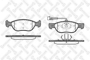 Фото Комплект гальмівних колодок, дискове гальмо STELLOX 598 012B-SX