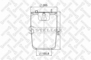 Фото Кожух пневматической рессоры STELLOX 9008365SX