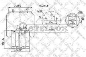 Фото Кожух пневматической рессоры STELLOX 9009413SX