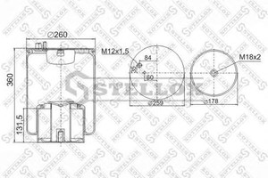 Фото Кожух пневматической рессоры STELLOX 9048841SX