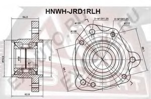 Фото Ступица колеса Asva HNWH-JRD1RLH