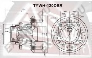 Фото Ступица колеса Asva TYWH-120DBR