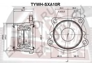 Фото Ступица колеса Asva TYWH-SXA10R