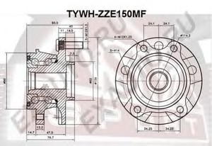 Фото Ступица колеса Asva TYWH-ZZE150MF