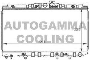 Фото Радіатор, охолодження двигуна AUTOGAMMA 100993