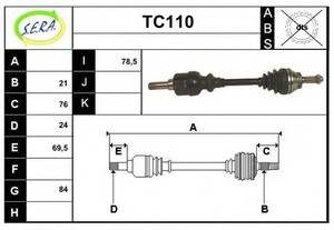 Фото Привідний вал SERA TC110