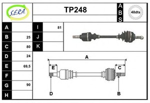 Фото Привідний вал SERA TP248