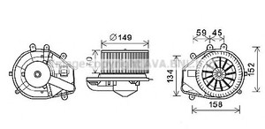 Фото Электродвигатель, вентиляция салона AVA COOLING SYSTEMS VW8352