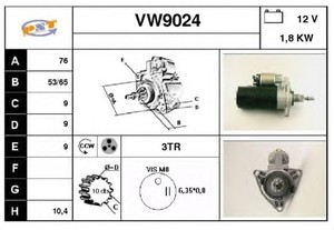 Фото Стартер SNRA VW9024