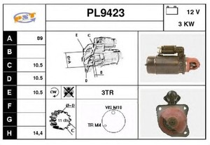 Фото Стартер SNRA PL9423