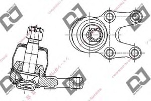 Фото Несущий / направляющий шарнир DJ PARTS DB1197