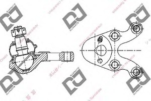 Фото Несущий / направляющий шарнир DJ PARTS DB1042