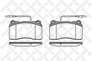 Фото Комплект гальмівних колодок, дискове гальмо STELLOX 677 014B-SX