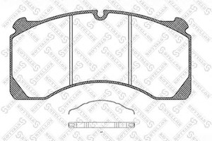 Фото Комплект гальмівних колодок, дискове гальмо STELLOX 85-01422-SX