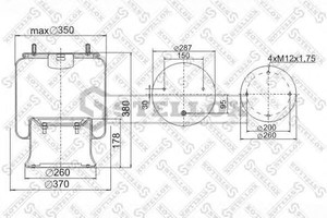 Фото Кожух пневматической рессоры STELLOX 90-02851-SX