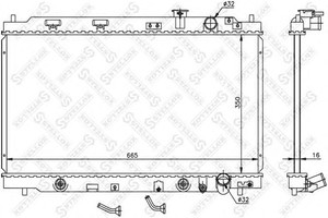 Фото Радіатор, охолодження двигуна STELLOX 10-26239-SX