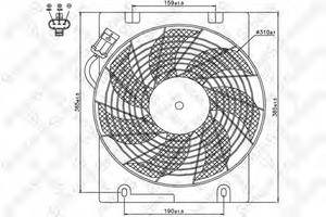 Фото Вентилятор, охолодження двигуна STELLOX 29-99266-SX