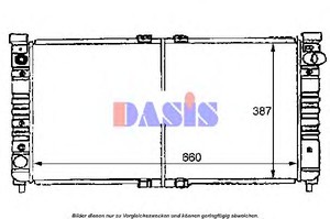 Фото Радіатор, охолодження двигуна AKS DASIS 110770N