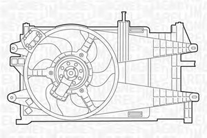 Фото Вентилятор, охолодження двигуна Magneti Marelli 069 42 203 801 0