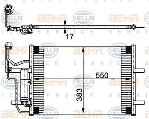 Фото Конденсатор, кондиціонер Behr Hella Service 8FC 351 302-211