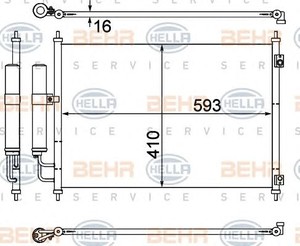 Фото Конденсатор, кондиціонер Behr Hella Service 8FC 351 308-771