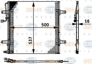 Фото Конденсатор, кондиціонер Behr Hella Service 8FC351317591