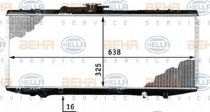 Фото Радіатор, охолодження двигуна Behr Hella Service 8MK376718381