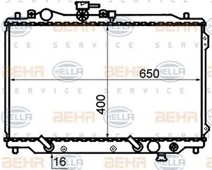 Фото Радіатор, охолодження двигуна Behr Hella Service 8MK 376 769-531