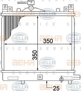 Фото Радіатор, охолодження двигуна Behr Hella Service 8MK376772661