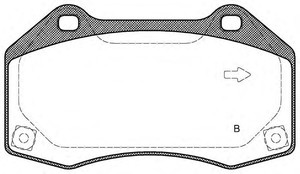 Фото Комплект гальмівних колодок, дискове гальмо OPEN PARTS BPA1113.10