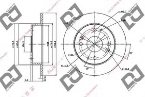 Фото Гальмівний диск DJ PARTS BD1679