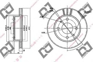 Фото Гальмівний диск DJ PARTS BD1572