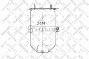 Фото Кожух пневматической рессоры STELLOX 9040220SX