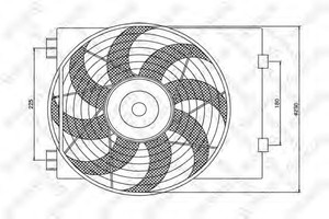 Фото Вентилятор, охолодження двигуна STELLOX 29-99360-SX