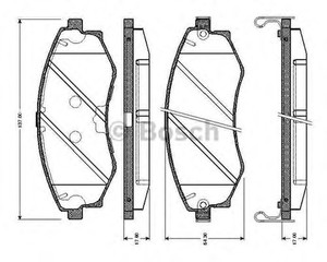 Фото Комплект гальмівних колодок, дискове гальмо Bosch 0 986 TB2 634