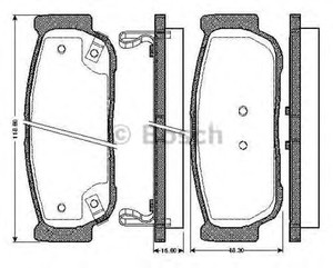 Фото Гальмівні колодки Bosch 0 986 TB2 870