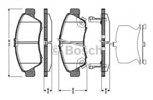 Фото Комплект гальмівних колодок, дискове гальмо Bosch 0 986 TB2 686