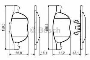 Фото Гальмівні колодки Bosch 0 986 495 215