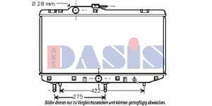 Фото Радіатор, охолодження двигуна AKS DASIS 213230N