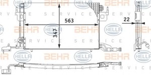 Фото Конденсатор, кондиціонер Behr Hella Service 8FC351317011