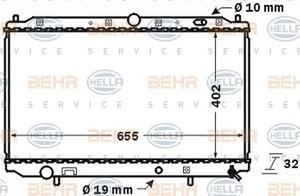 Фото Радіатор, охолодження двигуна Behr Hella Service 8MK 376 724-751