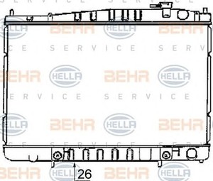 Фото Радіатор, охолодження двигуна Behr Hella Service 8MK 376 726-521