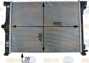 Фото Радіатор, охолодження двигуна Behr Hella Service 8MK 376 754-344