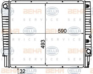 Фото Радіатор, охолодження двигуна Behr Hella Service 8MK 376 774-211