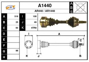 Фото Привідний вал SNRA A1440